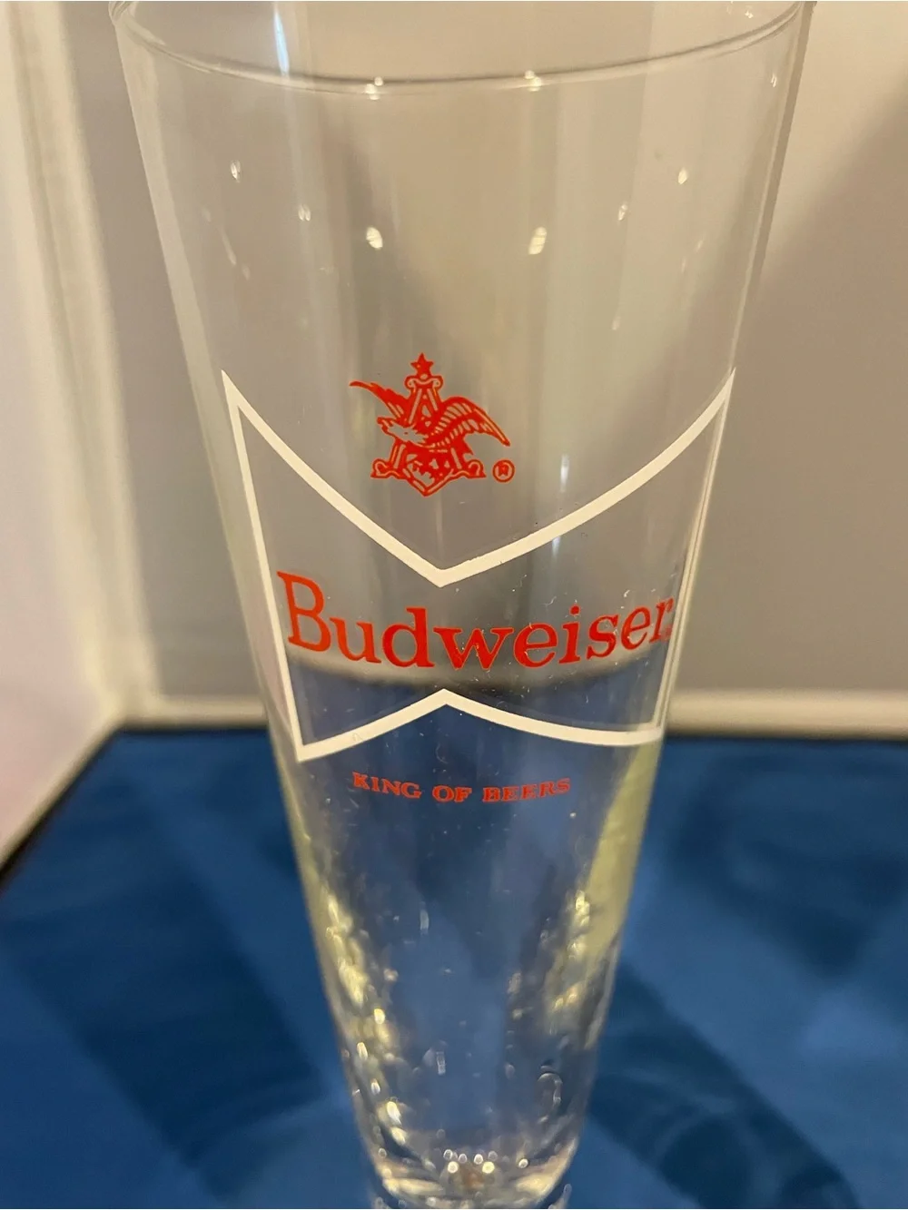 Vintage 1980s Budweiser Red Logo Pilsner Glass - Set of 2
